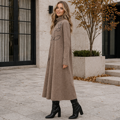 SH8507 Vera May Winter Dress Fango Brown One Size