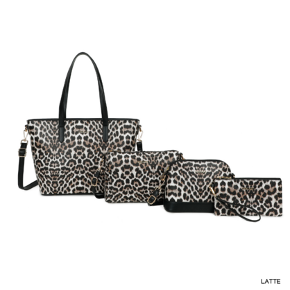 VERA MAY SHILO LATTE SET OF 4 VEGAN FASHION HANDBAG