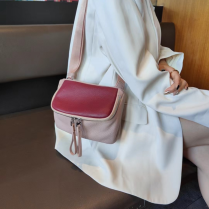 SONORA GENUINE LEATHER VERA MAY BLUSH HANDBAG