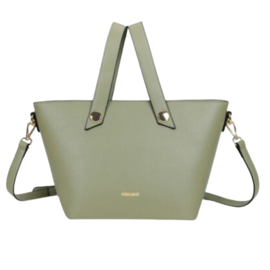 VERA MAY STASIA KHAKI VEGAN FASHION HANDBAG