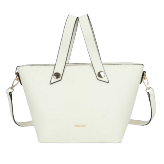 VERA MAY STASIA WHITE VEGAN FASHION HANDBAG