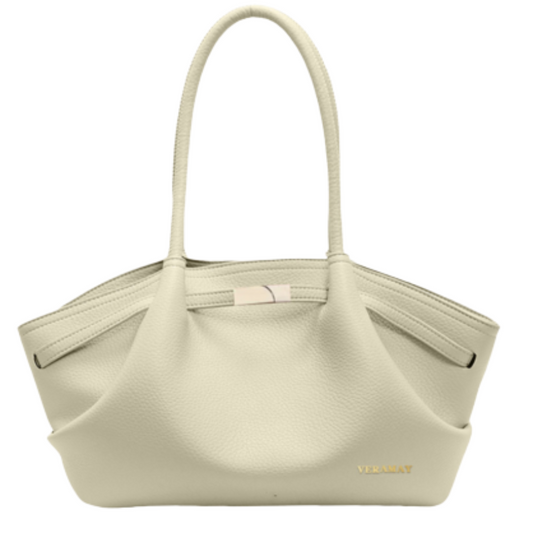 VERA MAY SUDA BEIGE VEGAN LEATHER HANDBAG