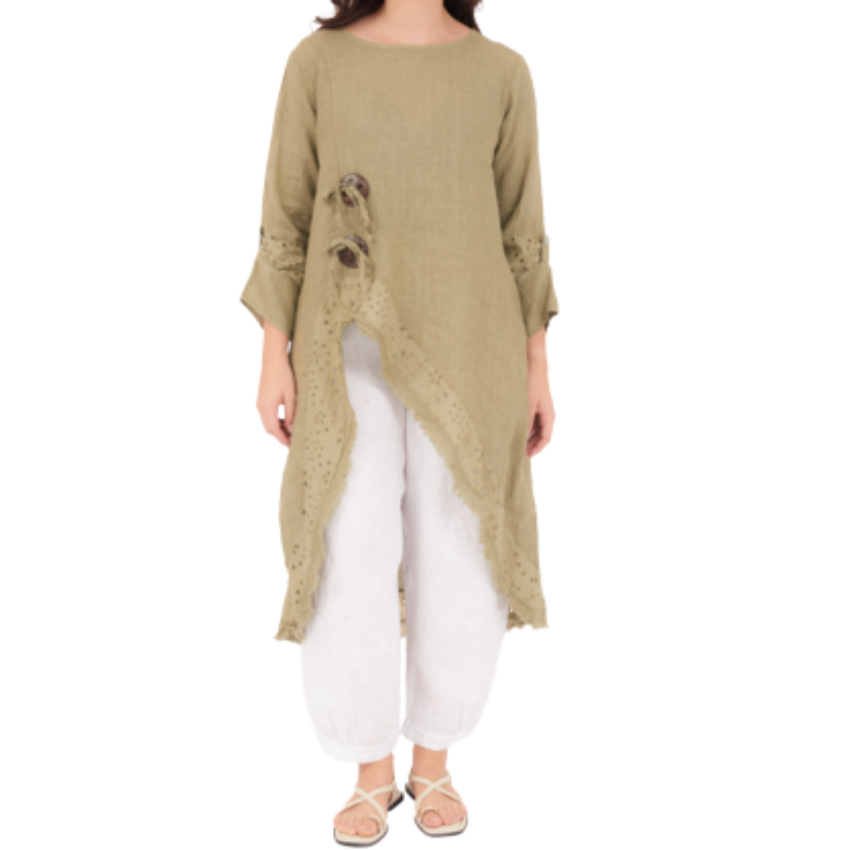 6676 SAFARI ITALIAN LINEN TOP