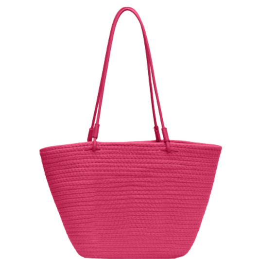 VERA MAY TAHITI PINK BEACH BAG