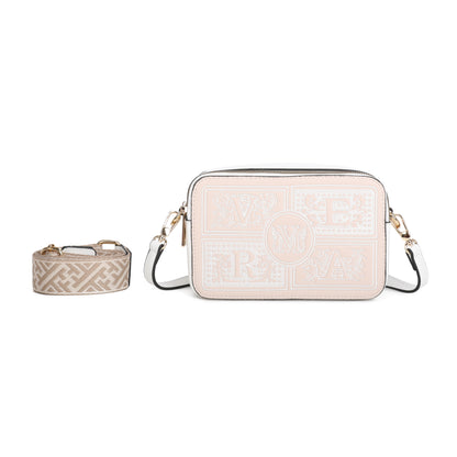 VERA MAY TAYO WHT/BEIGE VEGAN FASHION HANDBAG