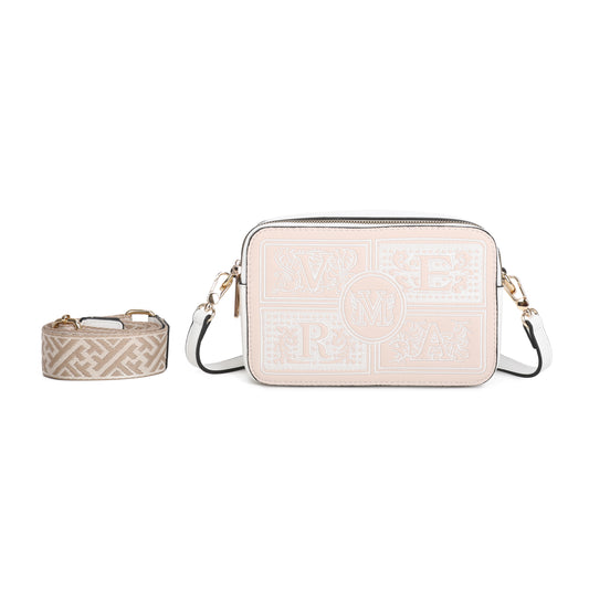 VERA MAY TAYO WHT/BEIGE VEGAN FASHION HANDBAG