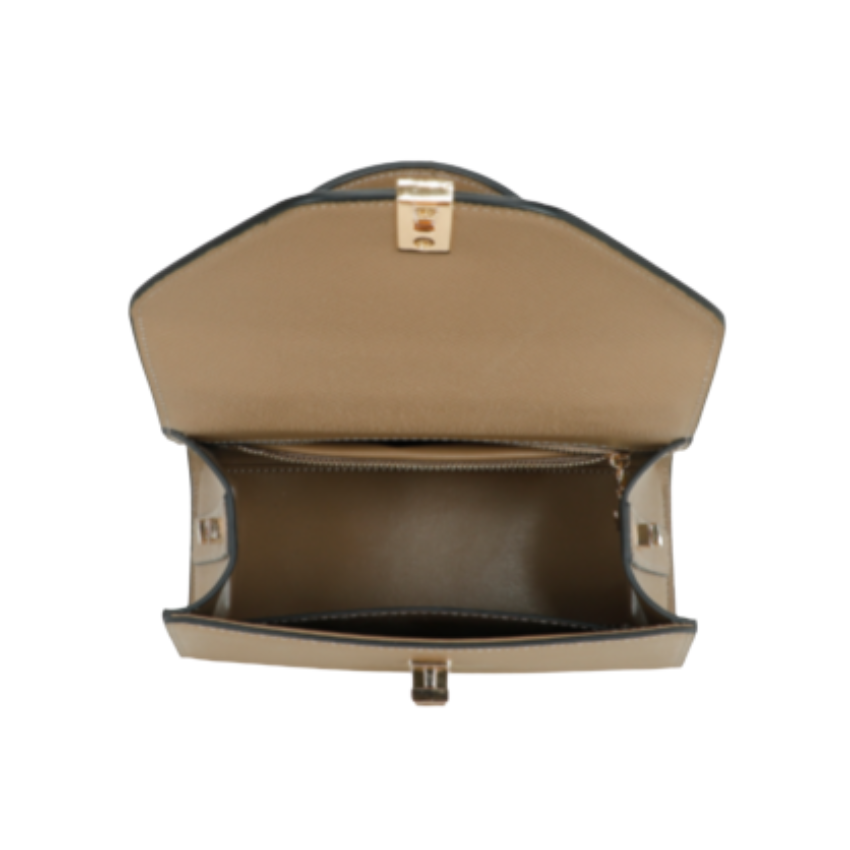 VERA MAY TIA TAUPE VEGAN FASHION HANDBAG