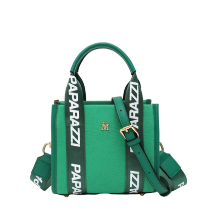 VERA MAY TILLIE GREEN VEGAN LEATHER HANDBAG