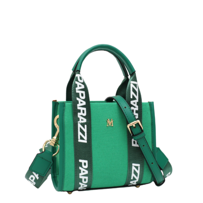 VERA MAY TILLIE GREEN VEGAN LEATHER HANDBAG