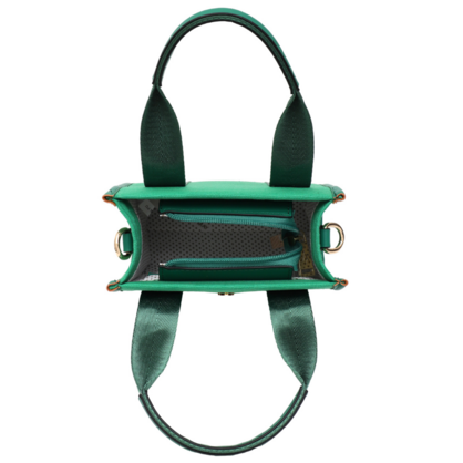 VERA MAY TILLIE GREEN VEGAN LEATHER HANDBAG