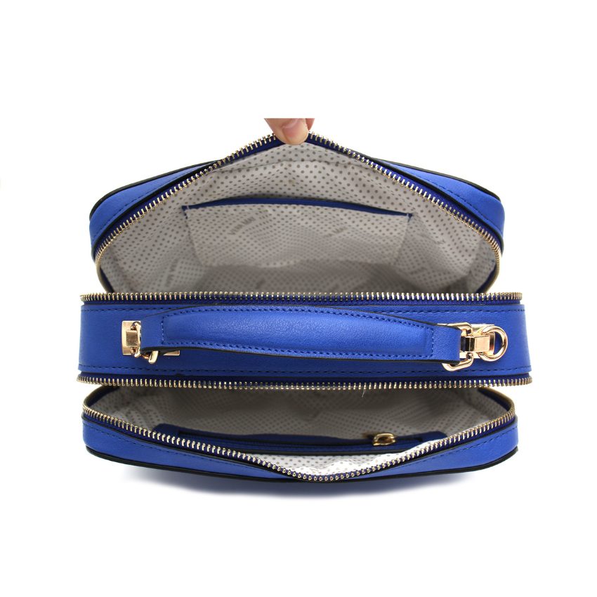 VERA MAY TWILA BLUE VEGAN LEATHER HANDBAG