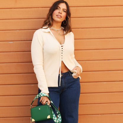 CARLEY VERA MAY VEGAN GREEN HANDBAG