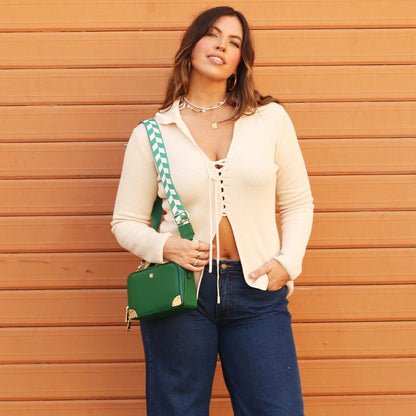 CARLEY VERA MAY VEGAN GREEN HANDBAG