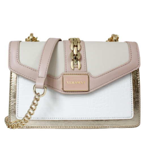 VERA MAY VENDA PINK VEGAN LEATHER HANDBAG