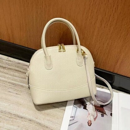 WALSH GENUINE LEATHER VERA MAY BEIGE HANDBAG