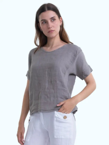2264 FANGO ITALIAN LINEN TOP