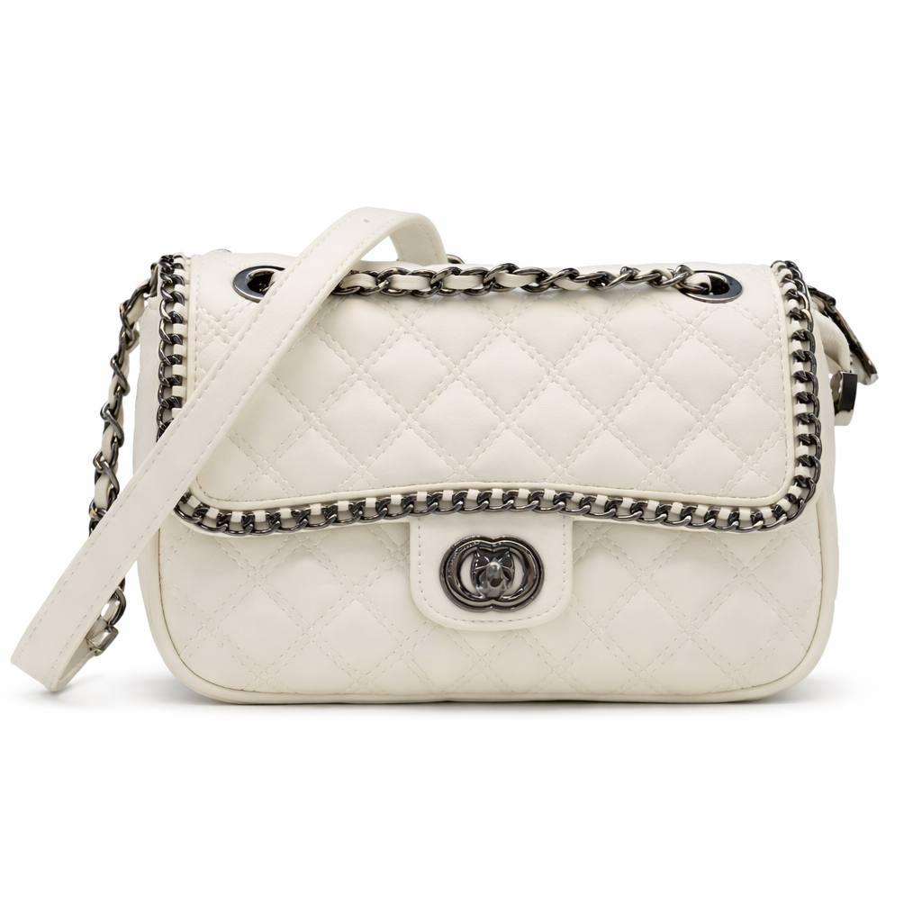 VERA MAY ALEYNA WHITE VEGAN FASHION HANDBAG