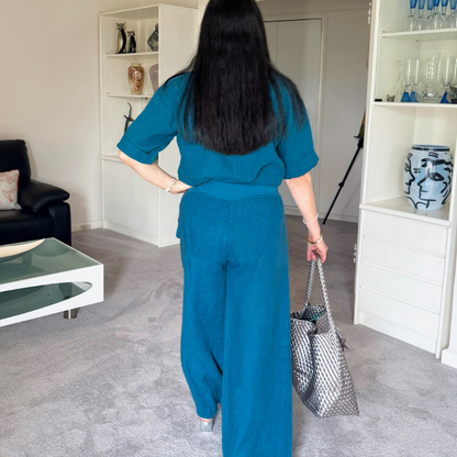 6714 PRUSSIA LINEN TOP