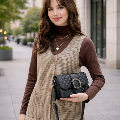 VERA MAY CLANCY BLACK VEGAN FASHION HANDBAG