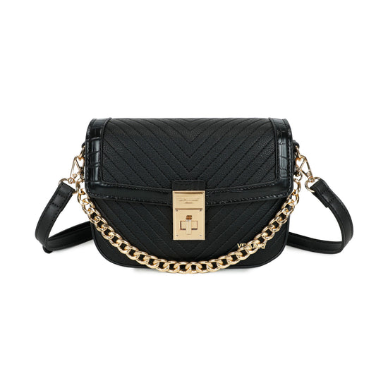 VERA MAY FRANKIE BLACK VEGAN FASHION HANDBAG
