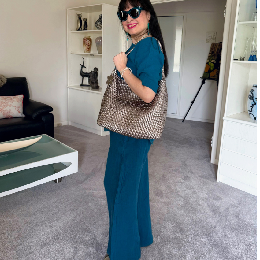 VERA MAY KAYA PEWTER VEGAN FASHION HANDBAG