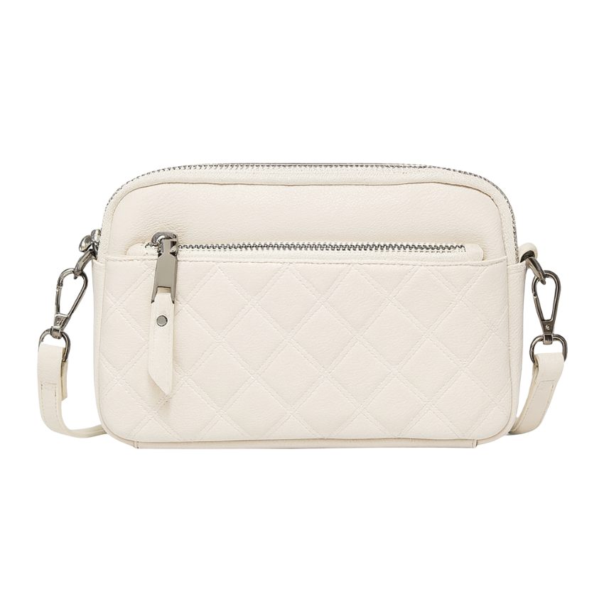 WENDAL GENUINE LEATHER VERA MAY WHITE HANDBAG