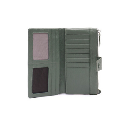Winifred Vera May Genuine Leather Teal  Ladies Wallet