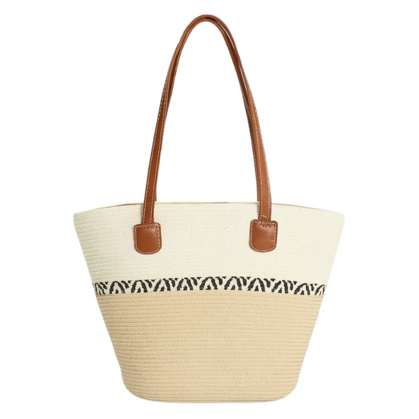 VERA MAY YASAWA BEIGE BEACH BAG