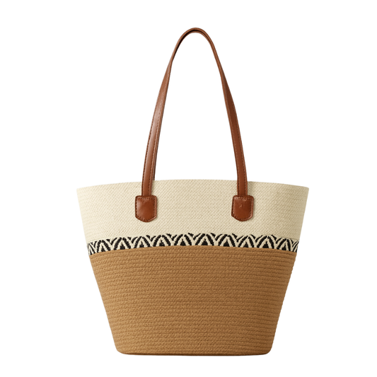 VERA MAY YASAWA KHAKI BEACH BAG