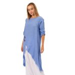 6284 LINEN BLUE TOP S WEB