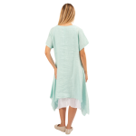 6345 AQUA LINEN DRESS B WEB