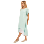 6345 AQUA LINEN DRESS S WEB