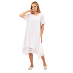 6345 WHITE LINEN DRESS F WEB