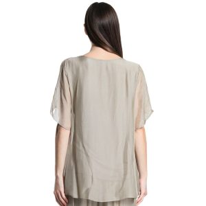 VERA MAY ITALIAN SILK FRILL TOP ELEGANT