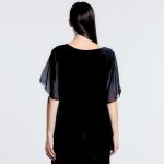 2988 blk italian silk frill top vera may